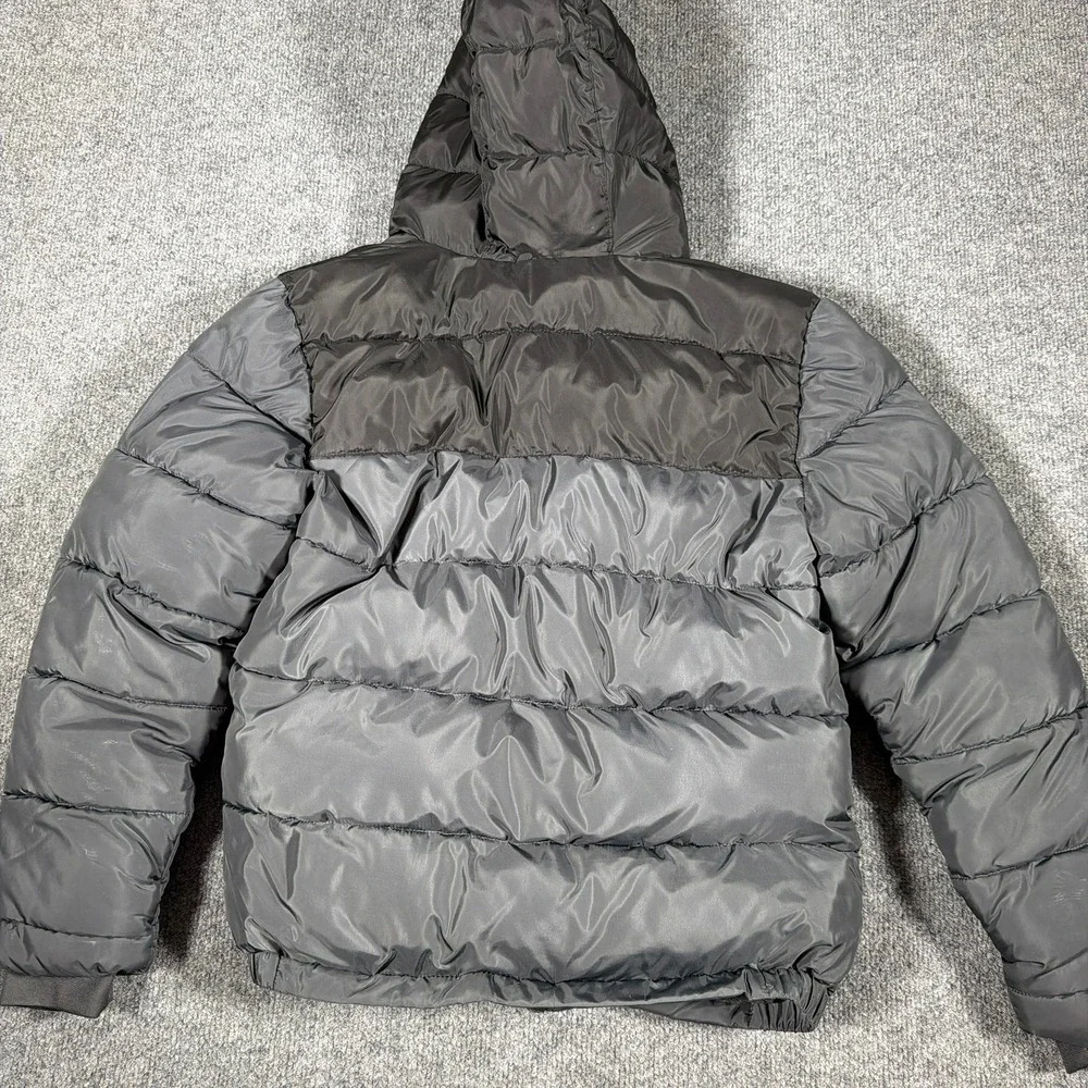 Nike 3Brand Puffer Jacket Kids Large‎ Black Orange Russell Wilson Hooded